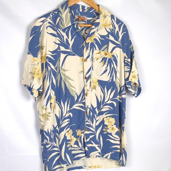 Paradise Cove Other - Men's Tropical Print Button Front Camp Shirt Size Medium